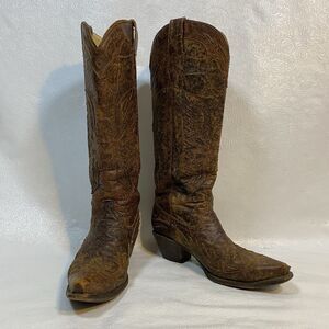 Corral womens 8M Brown Eagle Overlay Tall Boots READ